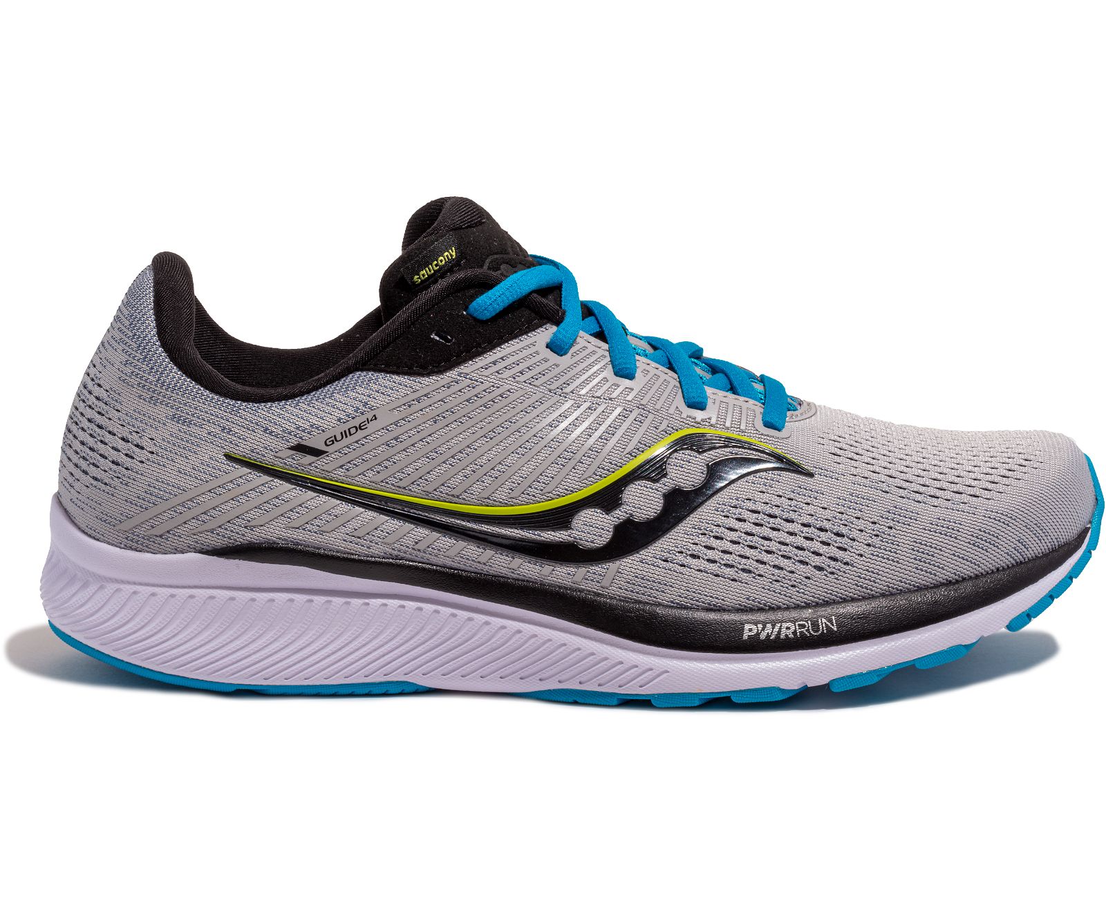 Férfi Saucony Guide 14 Széles Cipő Futócipő Szürke Kék | HU 417KOR